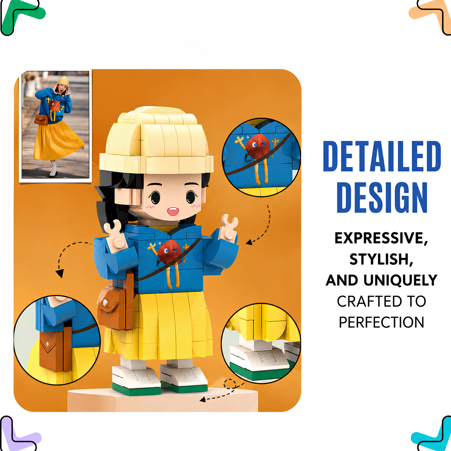 Custom Brick Figure from Photo – Boss & Pet