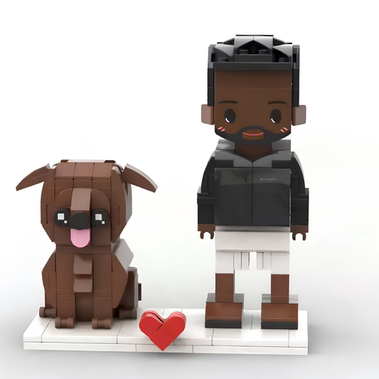 Custom Brick Figure from Photo – Boss & Pet