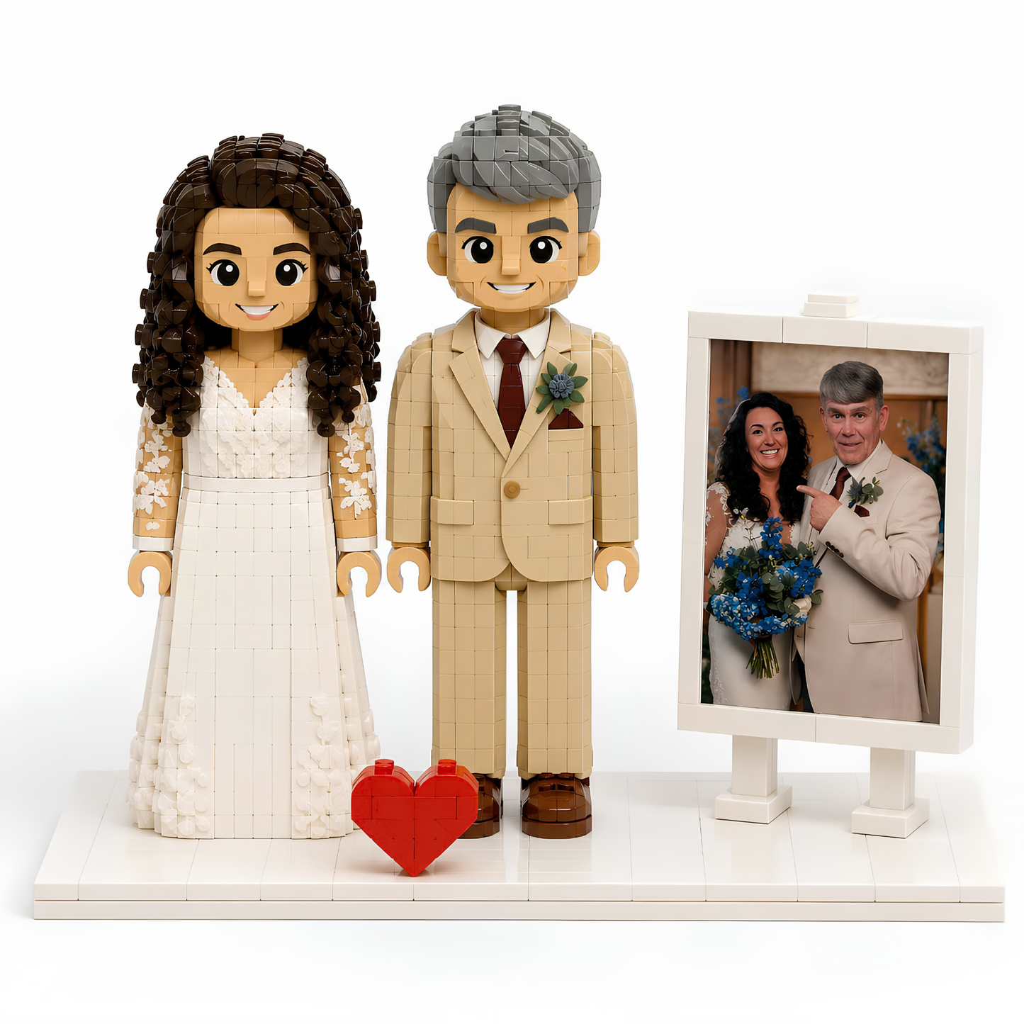 Custom Brick Figure from Photo – Couple