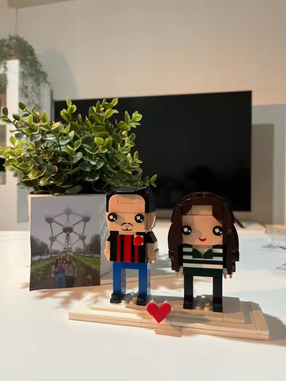 Custom Brick Figure from Photo – Couple